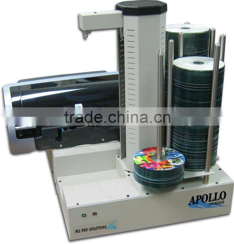 Apollo PA9E CD DVD Printer Autoloader w/ CISS Inkjet Printer, Epson L800 Bulk Ink Printer, 600 Disc Capacity