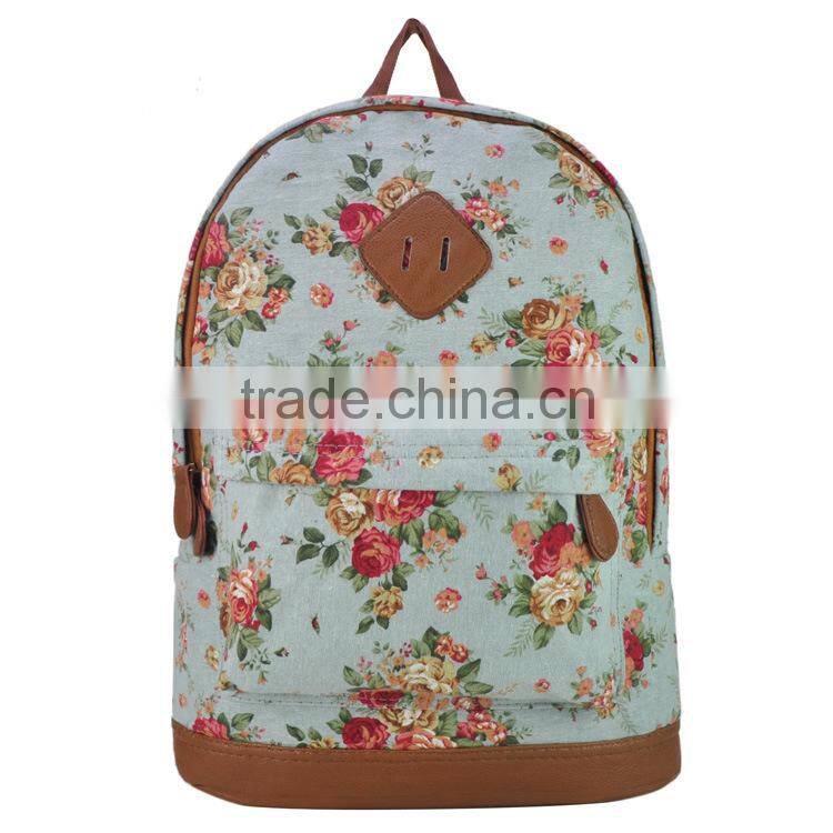 Rucksack Bag School Bag Shoulder Bag Bookbag Girl Floral Backpack