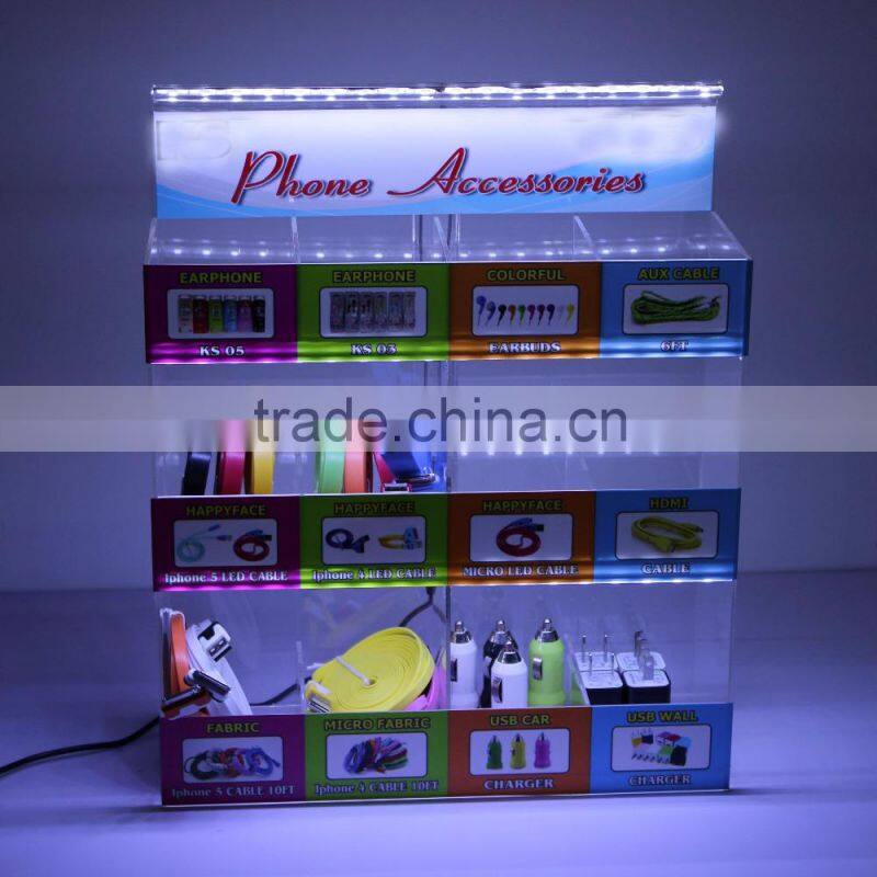SSW-CA-101 Acrylic Head-set Counter Top Display with LED lights