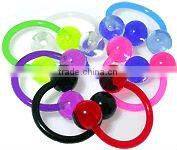 BIOPLAST Green Blue STREAK Circular Horse Shoe CBR ring