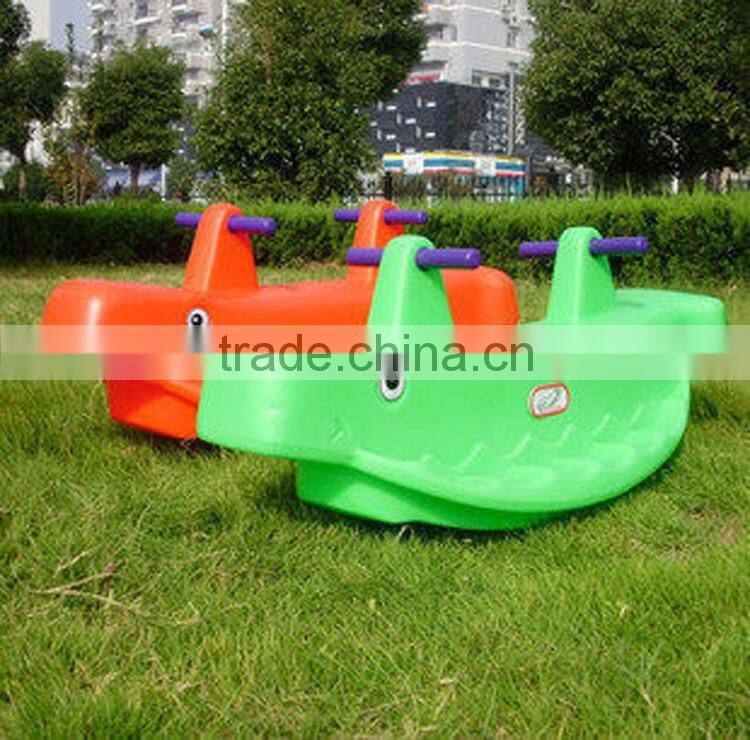 Double seats plastic rocking horse for kids indoor outdoor playground