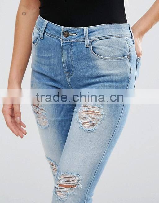 Ultimate Skinny ladies jeans pants Destroyed Jeans