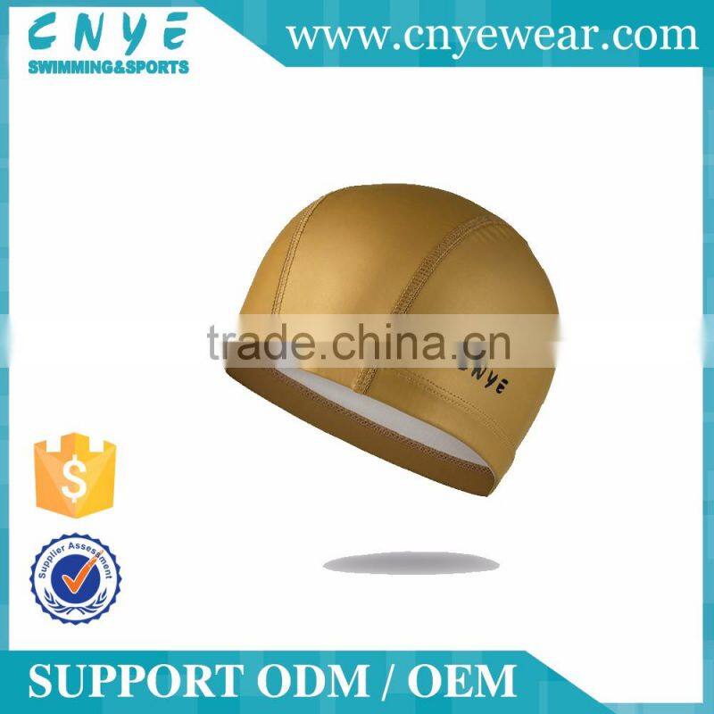 CNYE general swimming caps many colors for choice cheap price PU swimming caps for both men and women pure color
