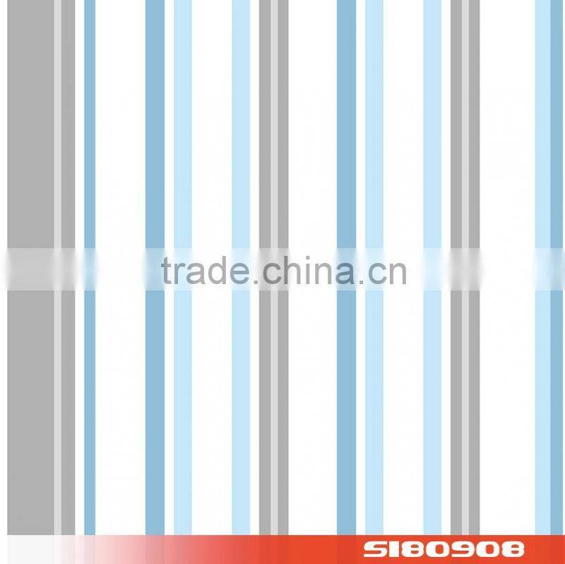 vertical and horizontal stripe eco pvc vinyl home wallpaper S180907