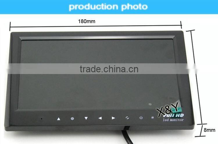 Hot 7 inch 800*480 stand car monitor, high resolusion led monitor XY-2075AV