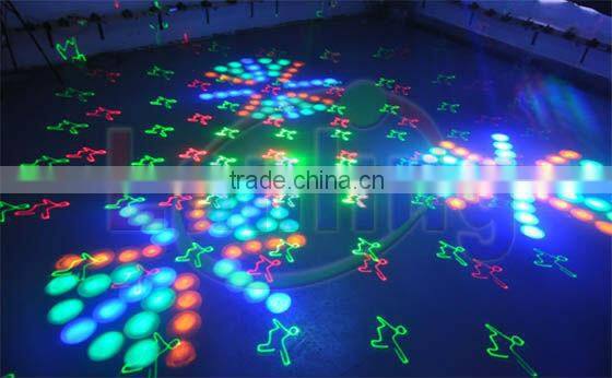 professional 3 Claw 18W RGBYW LED and RG Animation Twinkling Laser Light