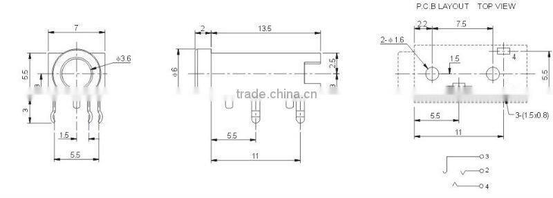 3.5 ear phone jack PJ-3512