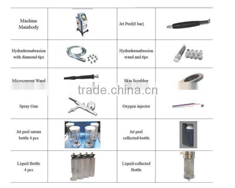 Multifunction skin scrubber aqua facial diamond tip hydro dermabrasion machine