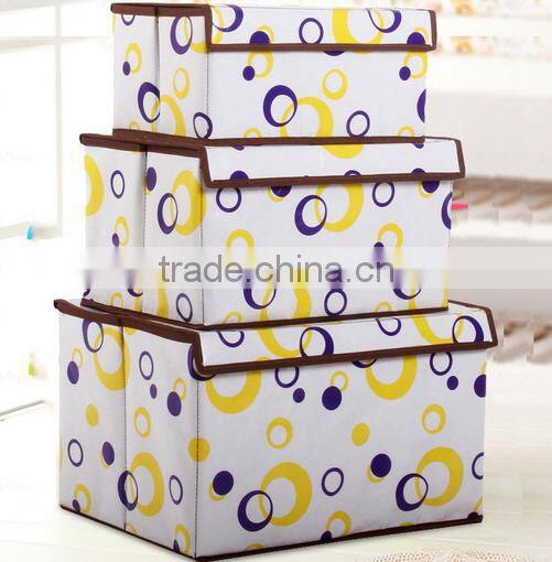 Eco-Friendly foldable Clothes Sundries Storage Case Container box with lids