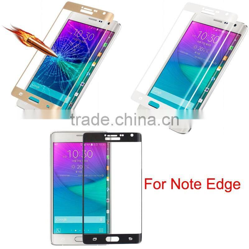 HOT 0.2MM 3D Curved Full Cover Tempered Glass Screen Protector for Samsung Galaxy Note Edge N9150 Anti-explosion Glass LCD GUARD