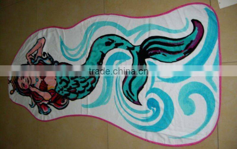 High Quality 100% Cotton Special Shaped Beach Towels