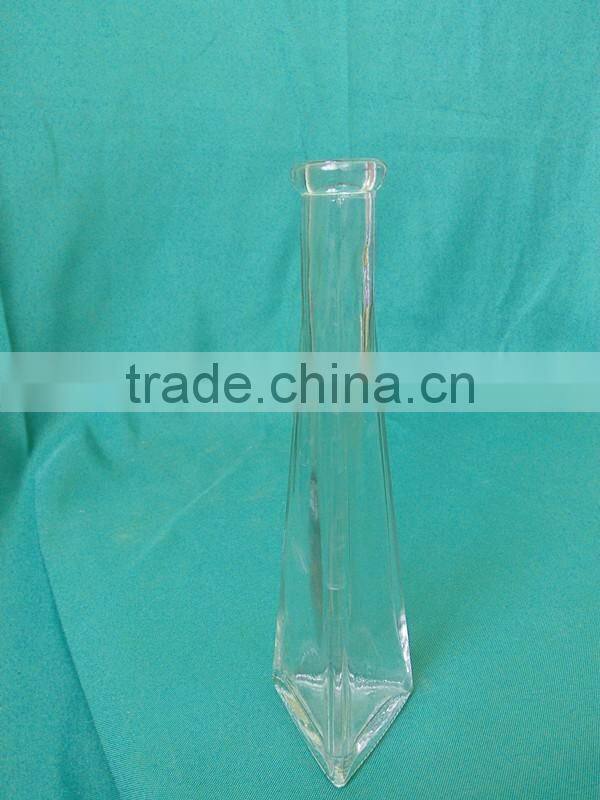 tall triangle glass candle holders
