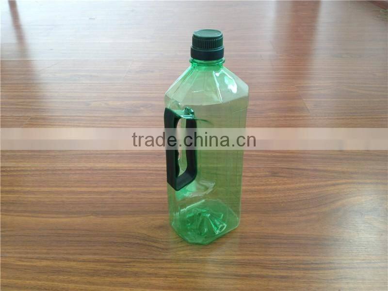 BOLAI Hexagon Shape PET Cooking Oil Bottle with Cork FOR 1L