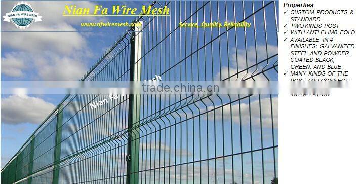 folding welded barrier fence with barbed wire
