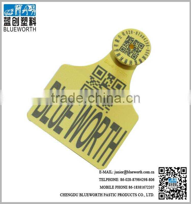 2016 top sale 1#+6# two pieces agricultural equipment ear tag