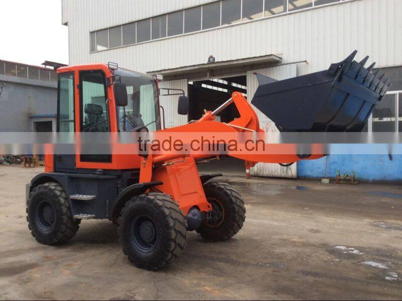 Best price 1.6 ton mini loader with ce, small turning radius and flexible moving machine for sale
