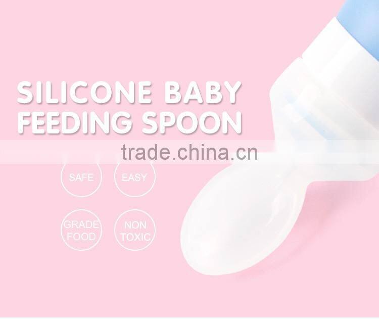 Safety heat-resistant food grade silicone baby feeding spoon