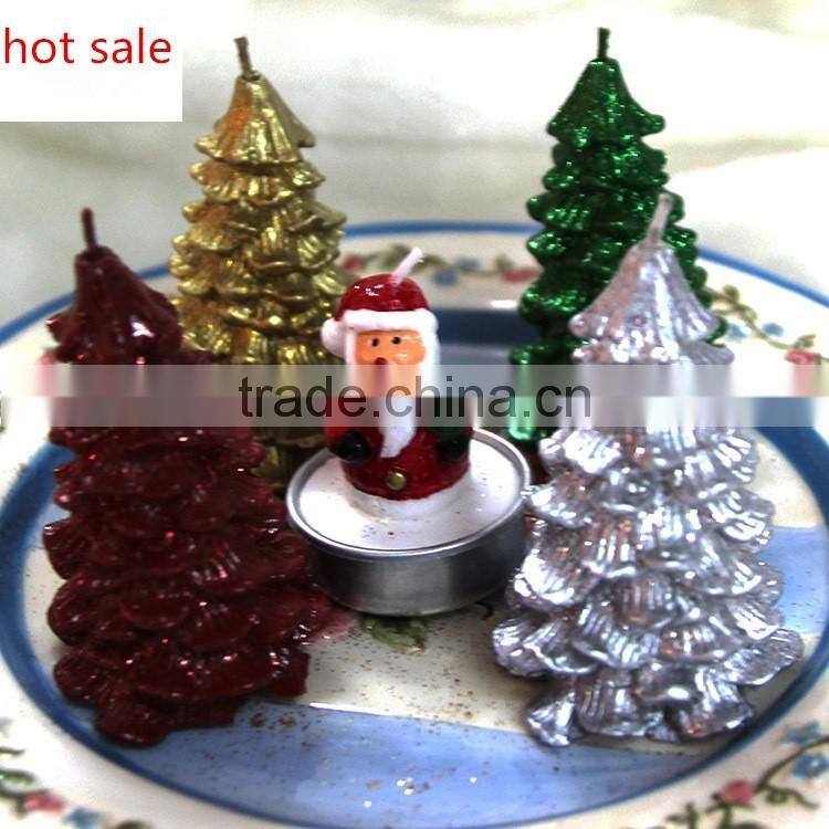 Christmas tree shaped candle