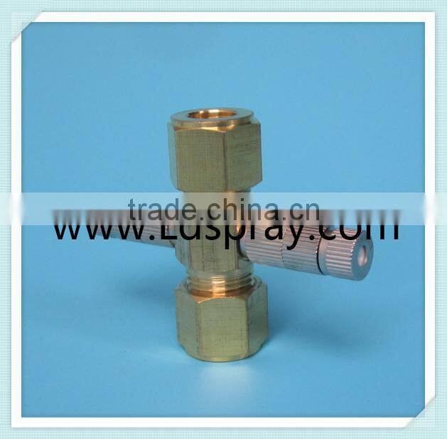 Brass threaded ferrule type 3/8 through connector with one two holes