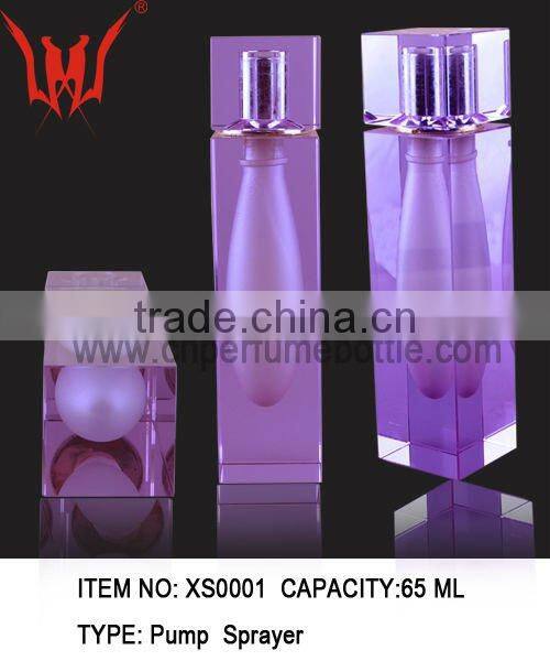 Luxury Charm Transparent Square Crystal Perfume Bottle