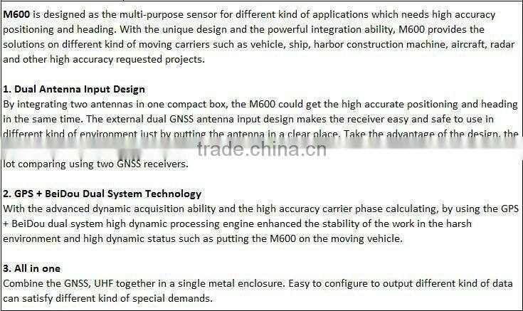GNSS Sensors GPS RTK M600 for Machine Control