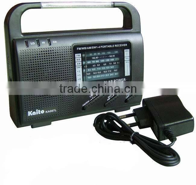 Multifunct Emergency AM/FM portable Radio Solar/Dynamo Powered w/Flashlight