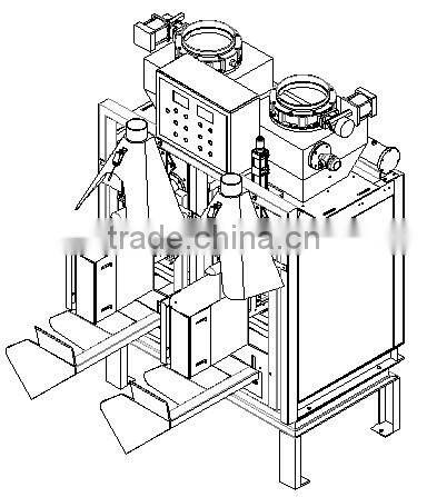 Double Nozzle Pneumatic Valve Bag Packing Machine in Good Price