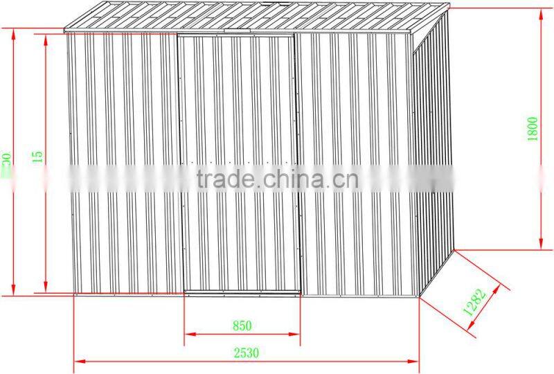 Large steel structure garden outdoor storage shed