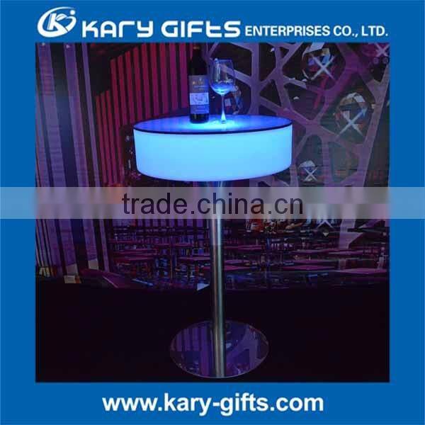 Pe plastic glow furniture outdoor led modern furniture table garden set