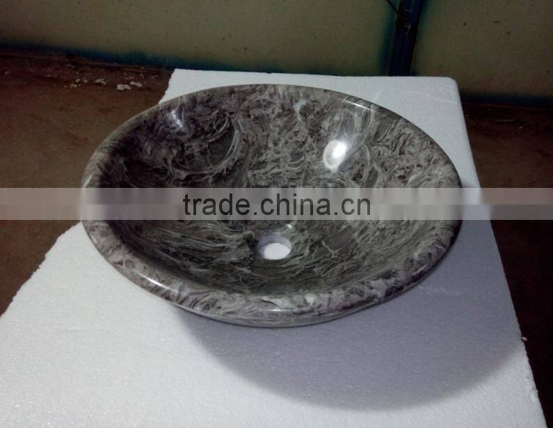 Good price round marble bathroom sink