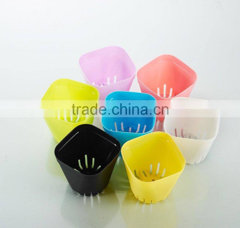 Plastic Square Pots for Plants Colorful Color-Large Size