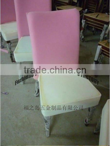 Coffee hall restaurant chairs with high density sponge metal frame chair