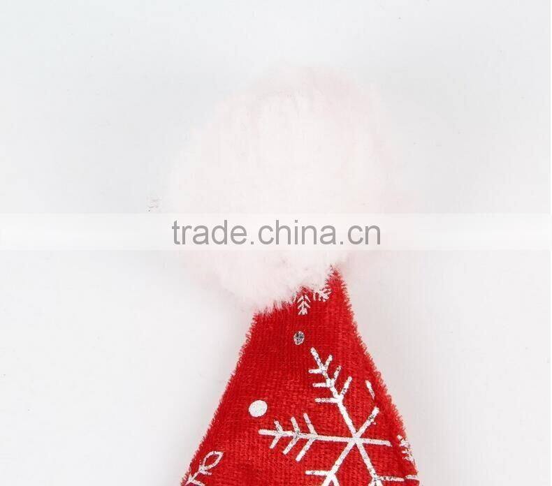 2016 Hot Slae Santa Claus Hat For Adults Snowflake Painted Party Christmas Dancing Hat