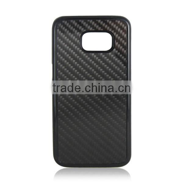 Silver twil carbon fiber case ,shiny carbon fiber phone case for samsung s7 edge