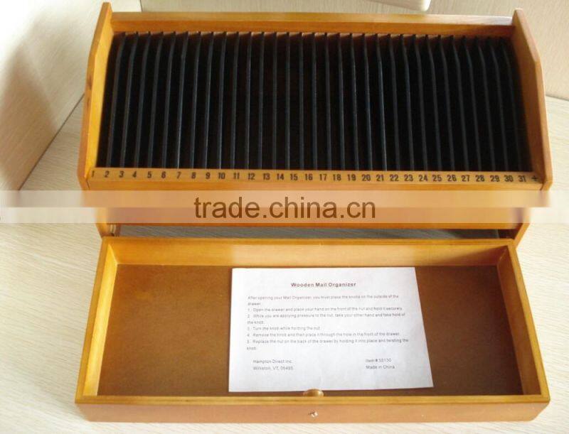 31 day Bill and Mail Organizer wood mail box letter organizer with drawer