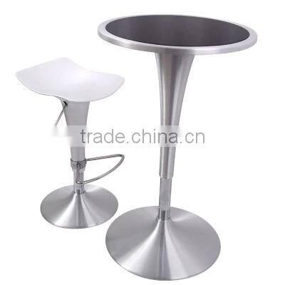 Modern simple lift fashion round high bar table tempered glass coffee table home leisure high cocktail table YYB090