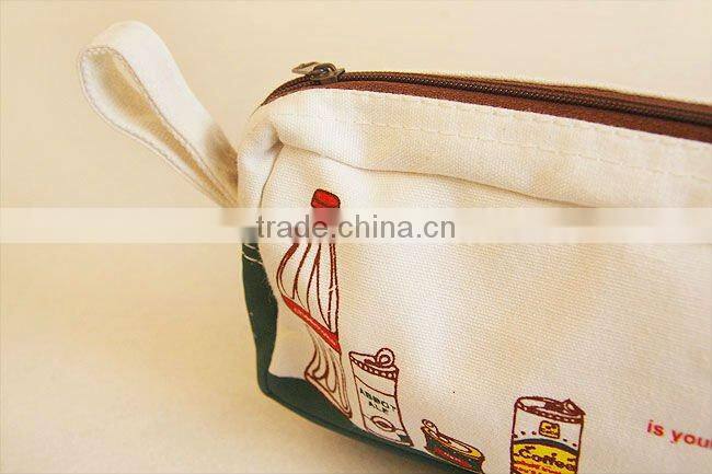 Supply fashion cute canva pen bag storage bag