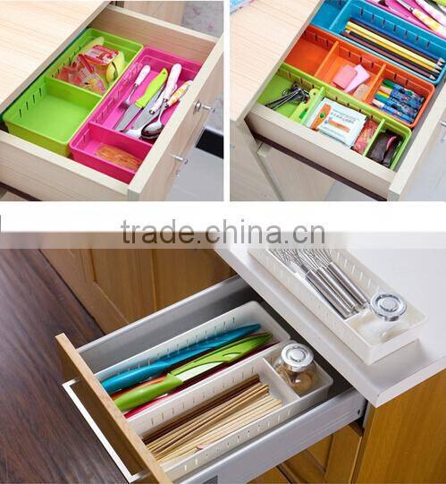 Fashion 3 Lattices Sundries Plastic Divided Storage Box/DIY Storage Box