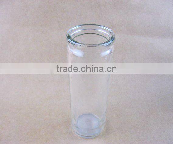 clear glass wax cylinder / glassware
