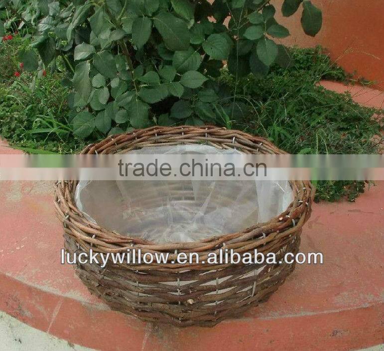 Environmental beautiful willow flower pot rattan modern basket