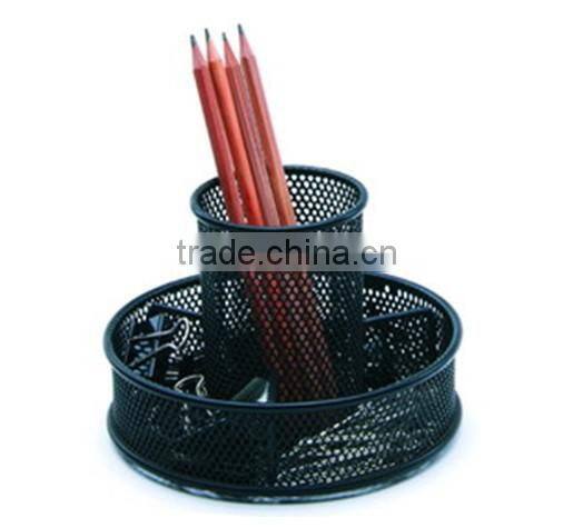 Multi-function Office Desk Metal Mesh Pen Clip Organizer
