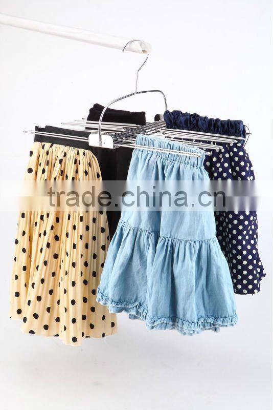 Stainless steel clothes hanger Clothes hanger;Laudry clips hanger;stainless steel clips hanger/ clothes hanger with 20 pegs