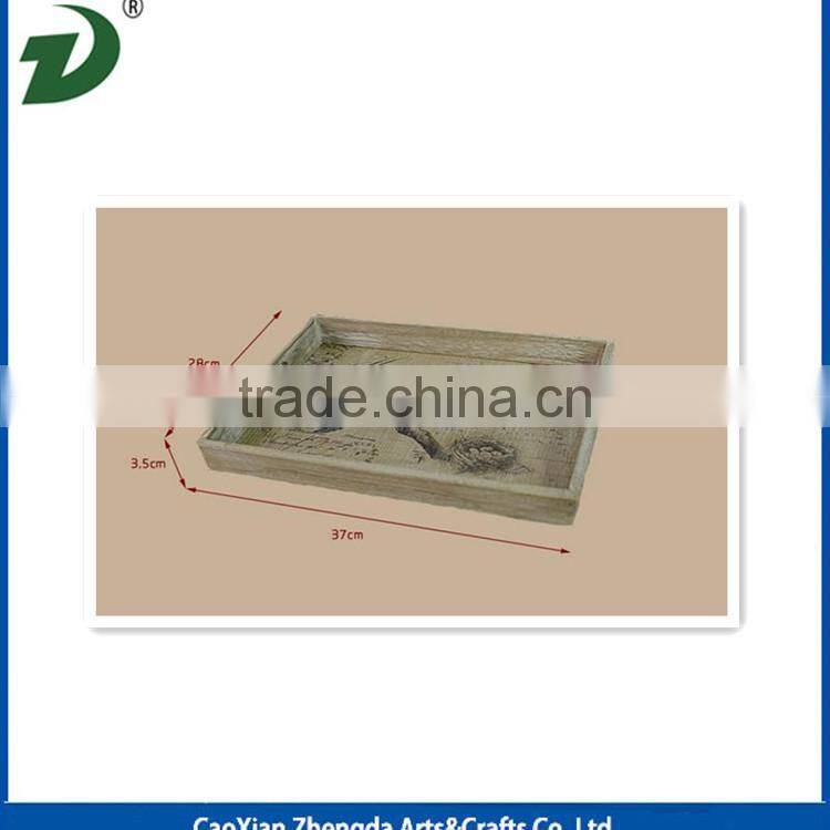 Good quality Pine wood tray with printing