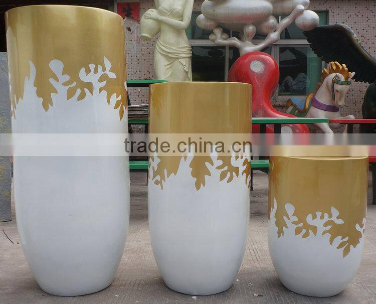 Fashion big FRP flowerpot