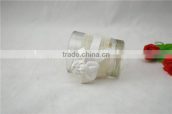 lovely angle shaped hanging glass candle holder for birthday