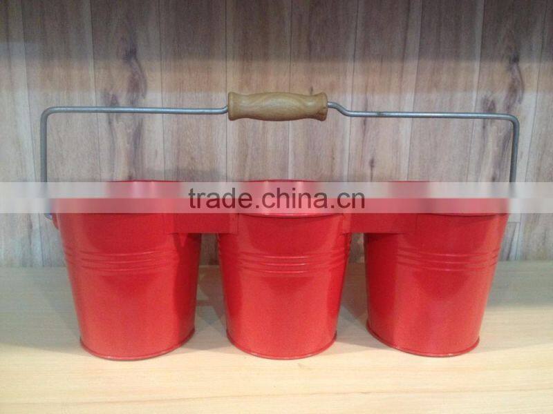 Decorative Windowsill Balcony Metal Herb Flower Pots / Metal Planter