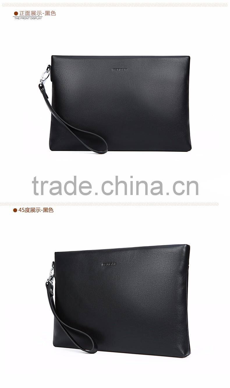 Full Grain Men Genuine Leather Clutch Purse Men Business Clutch Hand Bag Cowhide Wallet