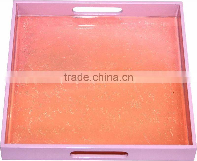 Square lacquered serving tray