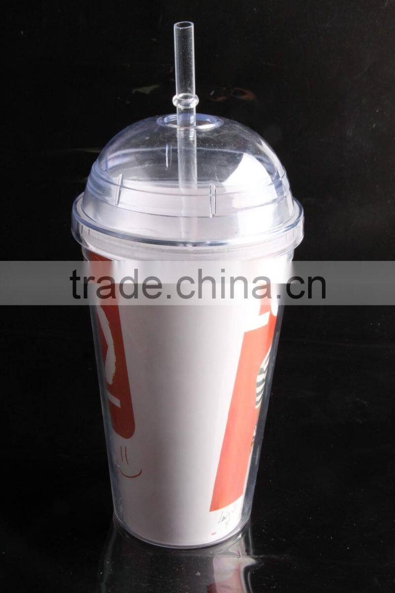 Sedex 4p approved factory 450ml tumbler with straw for promotional