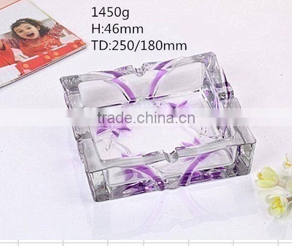 High Quality clear squared glass ashtray